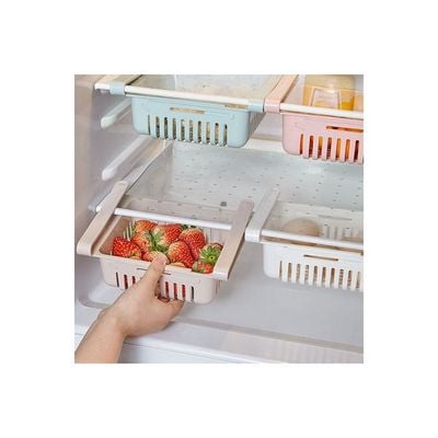 Refrigerator Partition Layer Multi-Purpose Storage Rack Blue 21.00 X 8.00cm