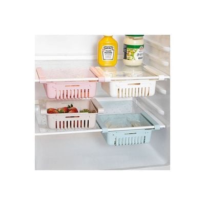 Refrigerator Partition Layer Multi-Purpose Storage Rack Blue 21.00 X 8.00cm