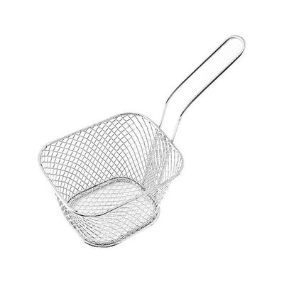 Metal Frying Basket Silver 7.9x6.5x6.5cm