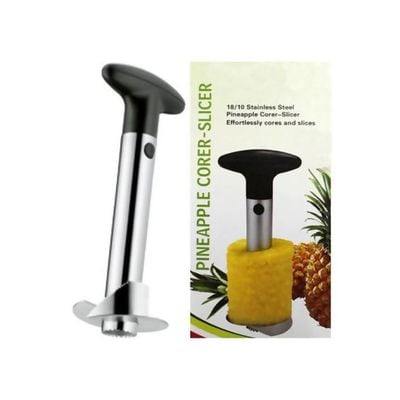 Pineapple Corer Silver/Black 180x90x90millimeter