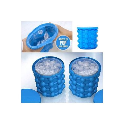 Bucket Shape Ice Cube Maker Blue 20x15x20cm