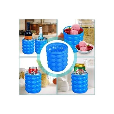 Bucket Shape Ice Cube Maker Blue 20x15x20cm