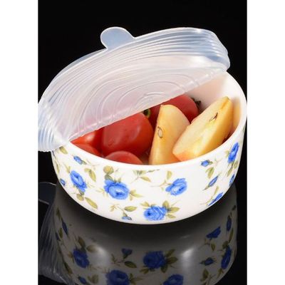 6-Piece Food Saran Wrap Cover Set Clear