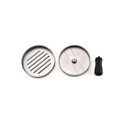 Non-Stick Burger Press with Handle Silver/Black