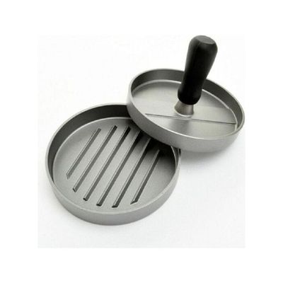 Non-Stick Burger Press with Handle Silver/Black