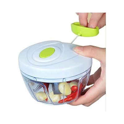 Dorliona Essential Kitchen Tools Onion Vegetable Chopper Multifunctional Hand Speedy Chopper Vegetable Fruits Chopped Shredders & Slicers White