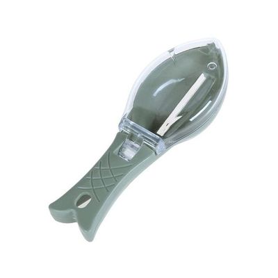 Fish Scale Peeler With Cover Green 16.4x4.5x6centimeter