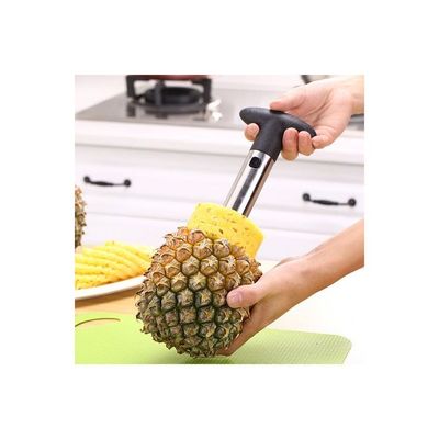 Pineapple Corer Cutter Black/Silver 24 x 10 x 10cm