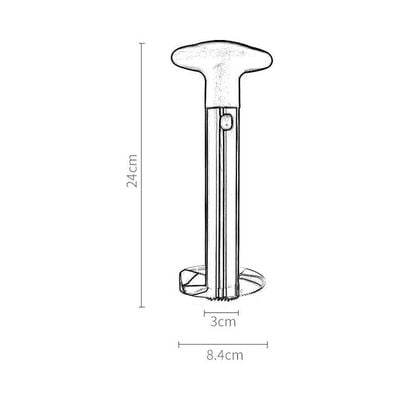 Pineapple Corer Cutter Black/Silver 24 x 10 x 10cm