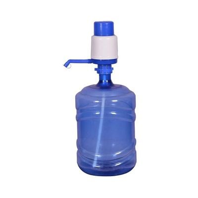 Hand Press Pump Dispenser Blue/White