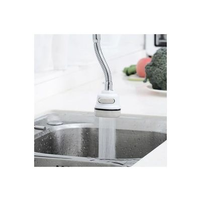 Splash-Proof Water-Saving Kitchen Faucet White
