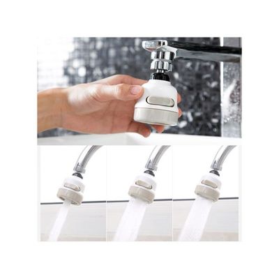 Adjustable Water Faucet Tap Filter White/Beige