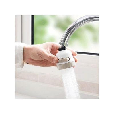 Adjustable Water Faucet Tap Filter White/Beige