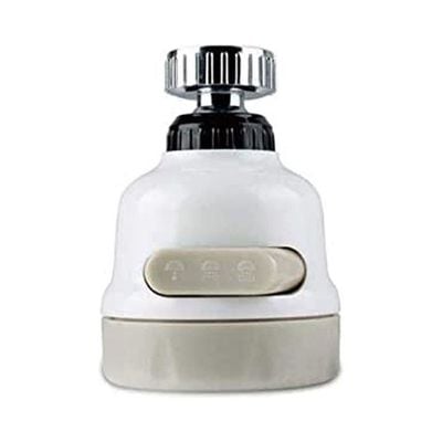 Rotatable Move Able Sprayer Booster Shower Household Anti Splash Tap Filter Saving Faucet Spray Head With 3 Modes For Home Restaurant White