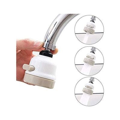 Rotatable Move Able Sprayer Booster Shower Household Anti Splash Tap Filter Saving Faucet Spray Head With 3 Modes For Home Restaurant White