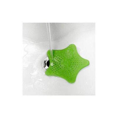 Star Shape Anti-Clogging Floor Drain Green 15x13x12centimeter