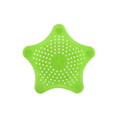 Star Shape Anti-Clogging Floor Drain Green 15x13x12centimeter