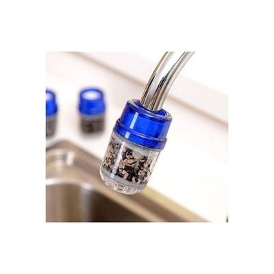 5-Piece Activated Carbon Faucet Tap Water Filter Blue/Clear 120g