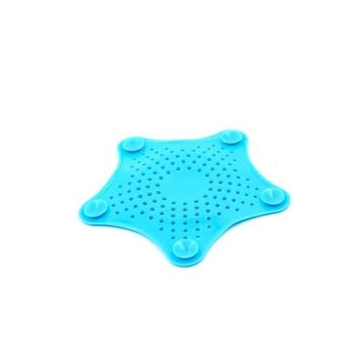 Star-Shaped Silicone Basin Clogger Blue