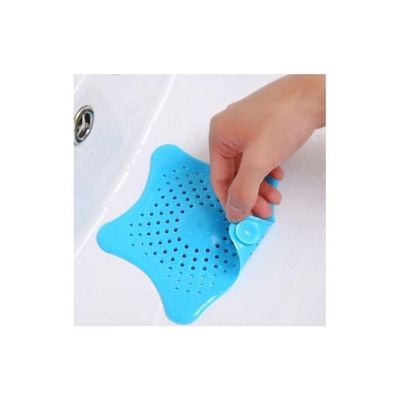 Star-Shaped Silicone Basin Clogger Blue