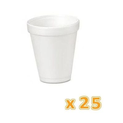 25-Piece Foam Cups White