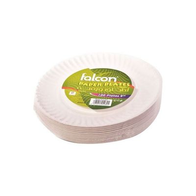 100-Piece Disposable Plate Set White 100-Piece Disposable Plate Set White