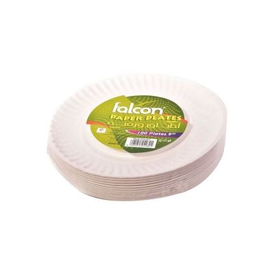 100-Piece Disposable Plate Set White