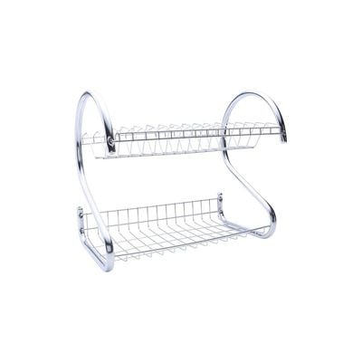 2-Layer Dish Rack Silver 50centimeter