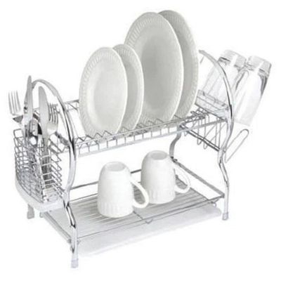 2-layer Dish Rack Silver 40centimeter