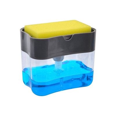 2-In-1 Soap Pump And Sponge Caddy Detergent Dispenser Holder Multicolour -cm