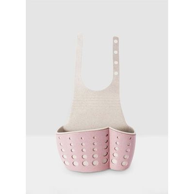 Drain Kitchen  Storage Basket Rack Pink 9.6 x 5.7 x 1.8inch