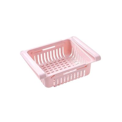 Drawer Type Refrigerator Storage Box Pink 8.1 x 6.3inch