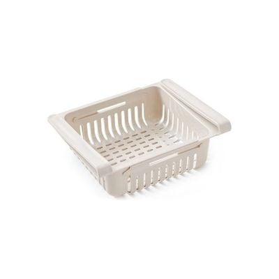 Retractable Fridge Organizer Beige 20x8x16cm