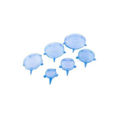 6-Piece Silicone Food Saver Set Blue