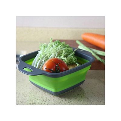 Square Draining And Storage Basket Multicolour 25centimeter