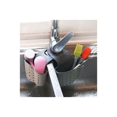 Adjustable Kitchen Hanging Drain Basket Grey