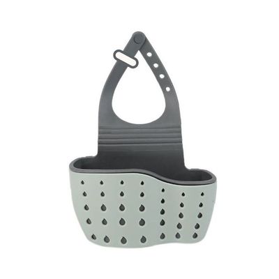 Adjustable Kitchen Hanging Drain Basket Grey