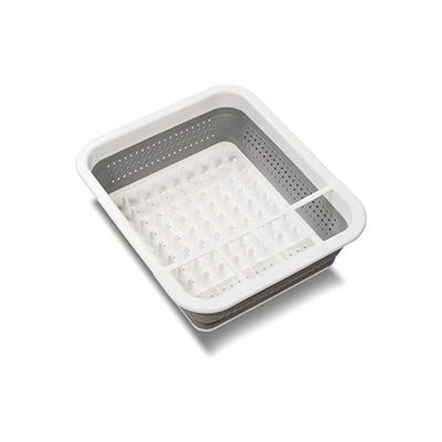 Multi function Drying Dish Rack White/Grey 14.63x12.63x2.75cm