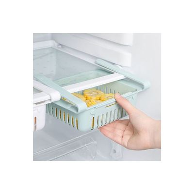 Retractable Fridge Organizer Blue 20x8x16cm