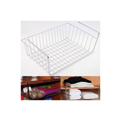 Kitchen Under Shelf Storage Basket Silver