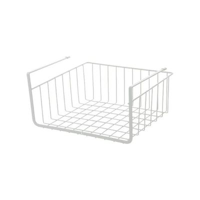 Metal Wire Under Shelf Hanging Basket White 31x16x26.5cm