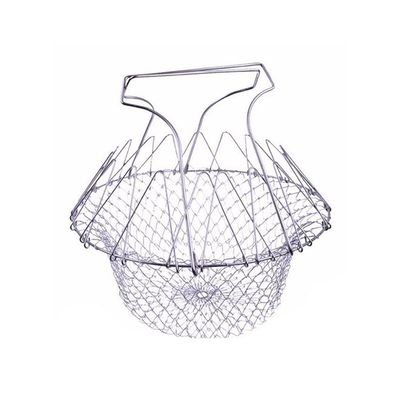 Expandable Fry Chef Basket Colander Mesh Silver 155.5g