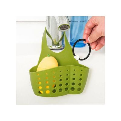 Adjustable Kitchen Hanging Storage Basket Green