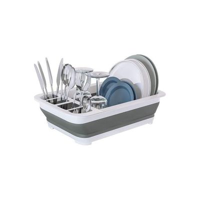 Collapsible Kitchen Drying Rack White/Grey 37x11.5x31.5cm