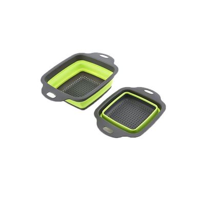 Durable Silicone Drain Basket Green/Grey one size Durable Silicone Drain Basket Green/Grey one size