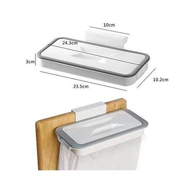 Attach A Trash   Hanging Trash Bag Holdercupboard Door Back Trash Rack Storage Waste Binkitchen Cabinet Garbage Tools White