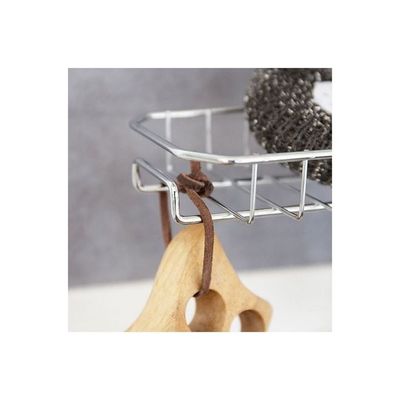 2-Piece Hanging Storage Rack Silver 30x20x15cm