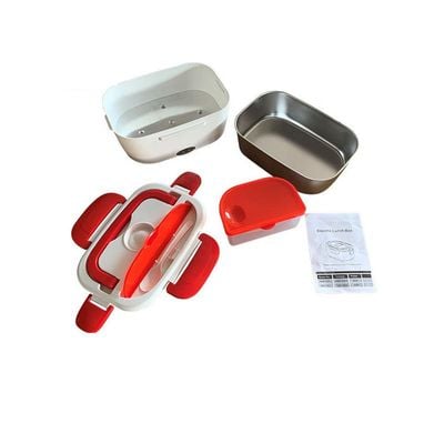Multi-Functional Electric Heating Lunch Box With Removable Container Red/White