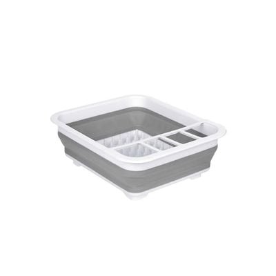 Foldable Bowl Storage Rack White/Grey 37.5centimeter