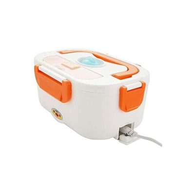 Electric Lunch Box White/Orange 22x15x10centimeter